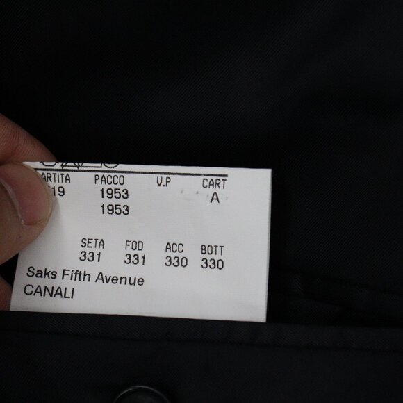 canali sport coat men's 44L three button silk wool waffle notch lapel vented - Picture 16 of 16